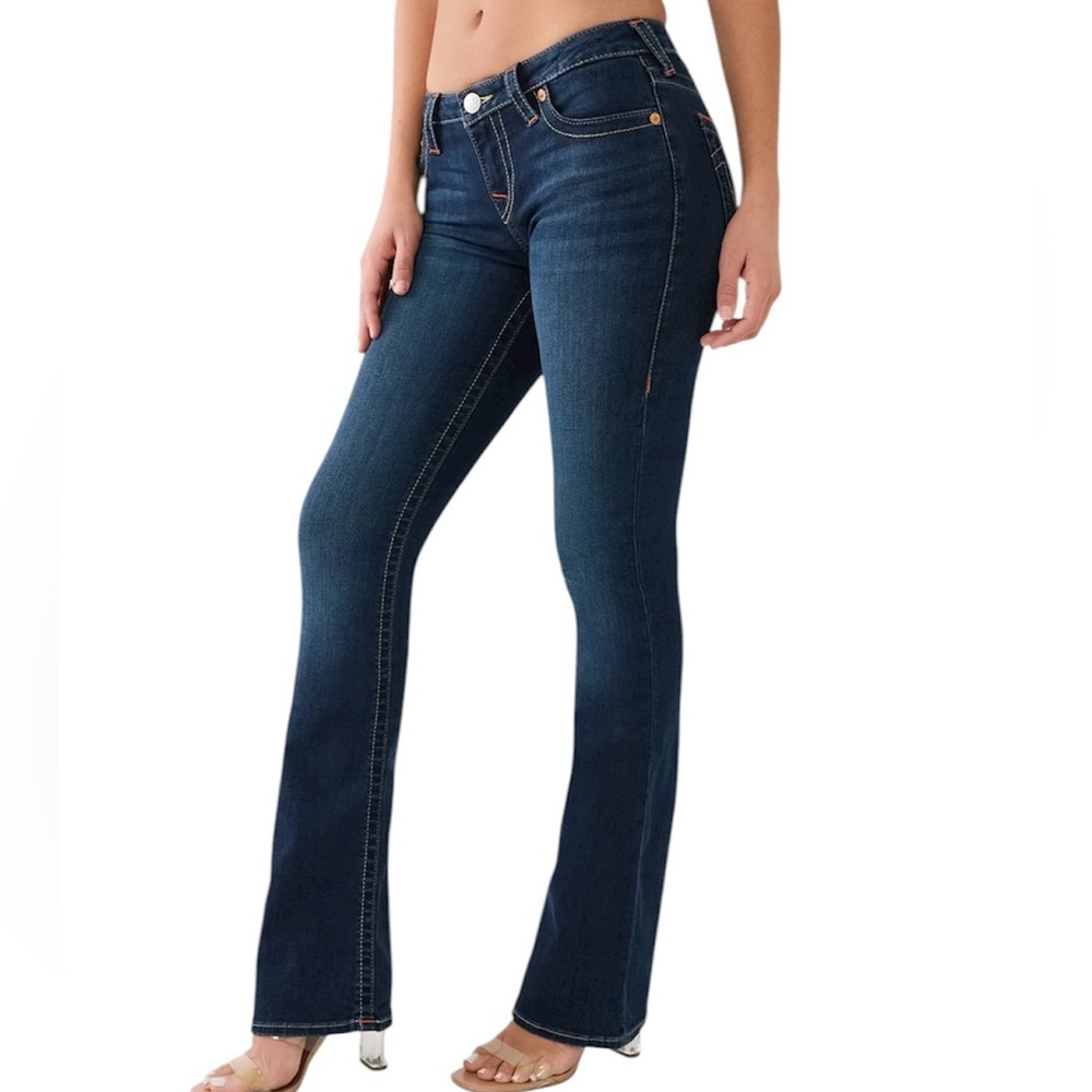 True Religion Dark Blue Mid Rise Bootcut Jeans